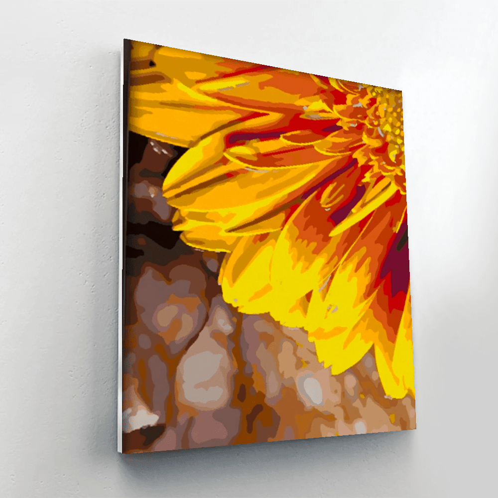 Yellow Flower Custom Paint By Numbers Kit