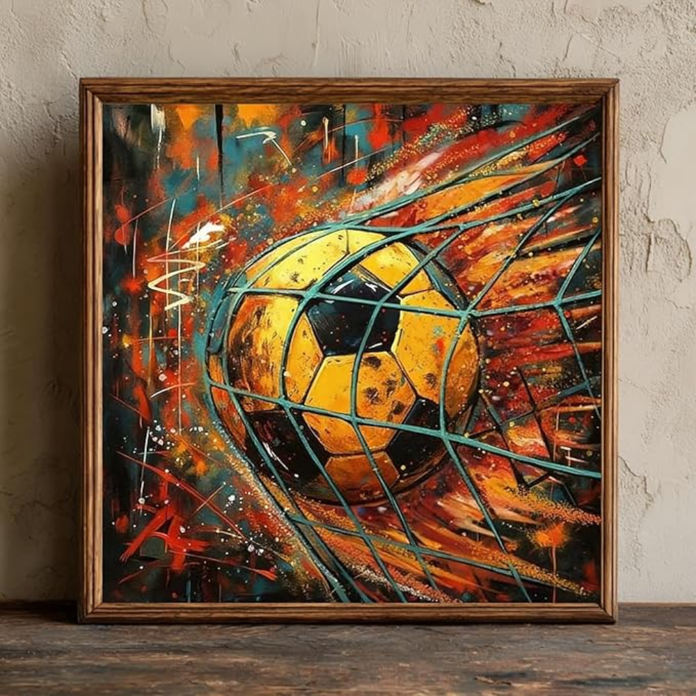 FIFA 2026 Abstract Football Canvas Paint by Numbers Kit For Adults