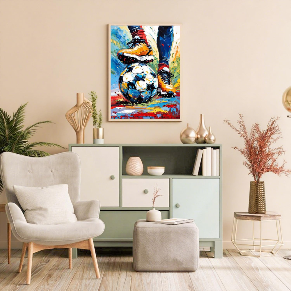 DIY Acrylic Paint by Numbers Kit FIFA2026 Soccer Theme Canvas Painting for Adults
