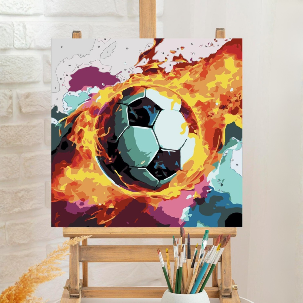 FIFA 2026 Soccer Colorful Canvas Paint by Numbers Kit for Adults