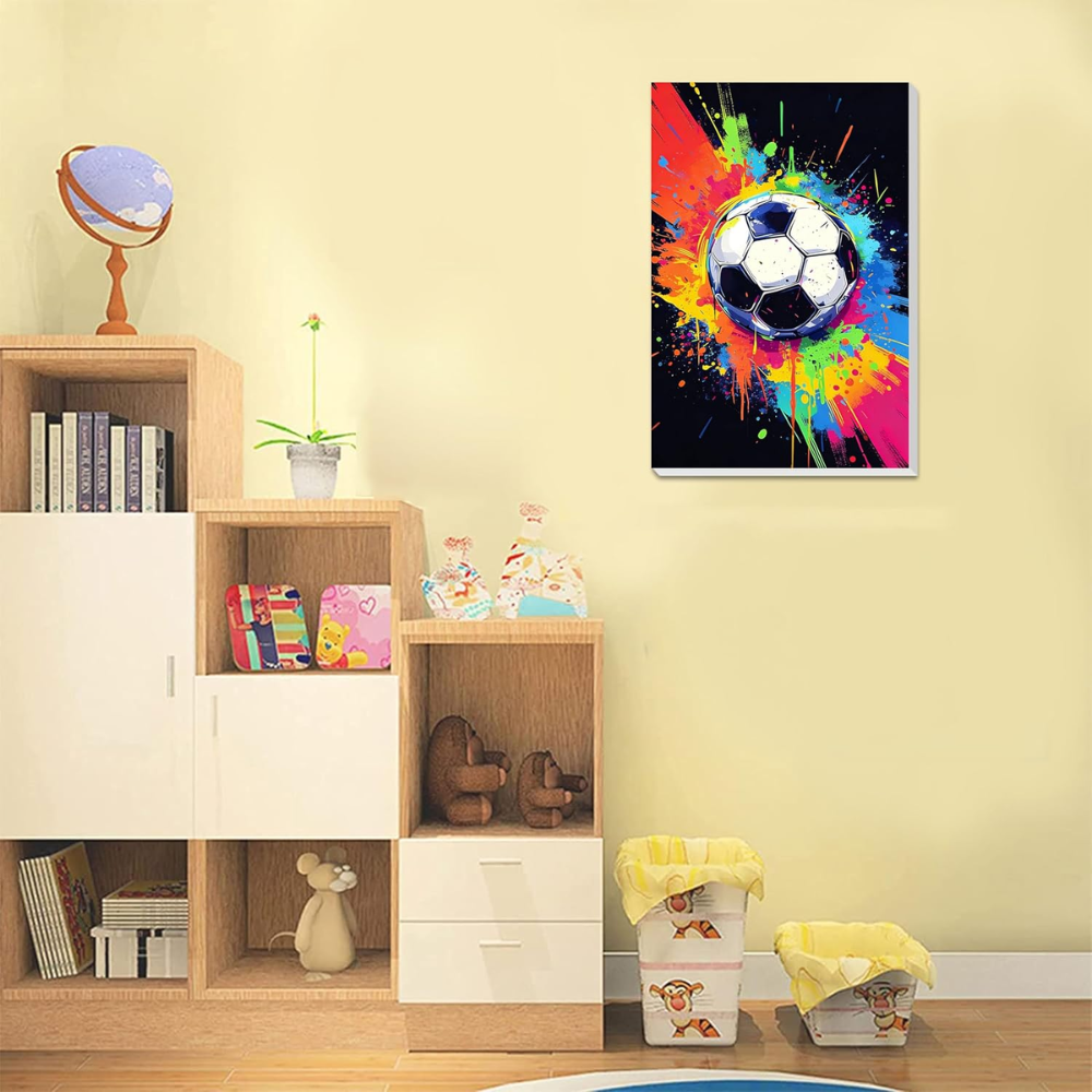 FIFA 2026 Soccer Ball Paint By Numbers Kit With Framed Canvas For Kids