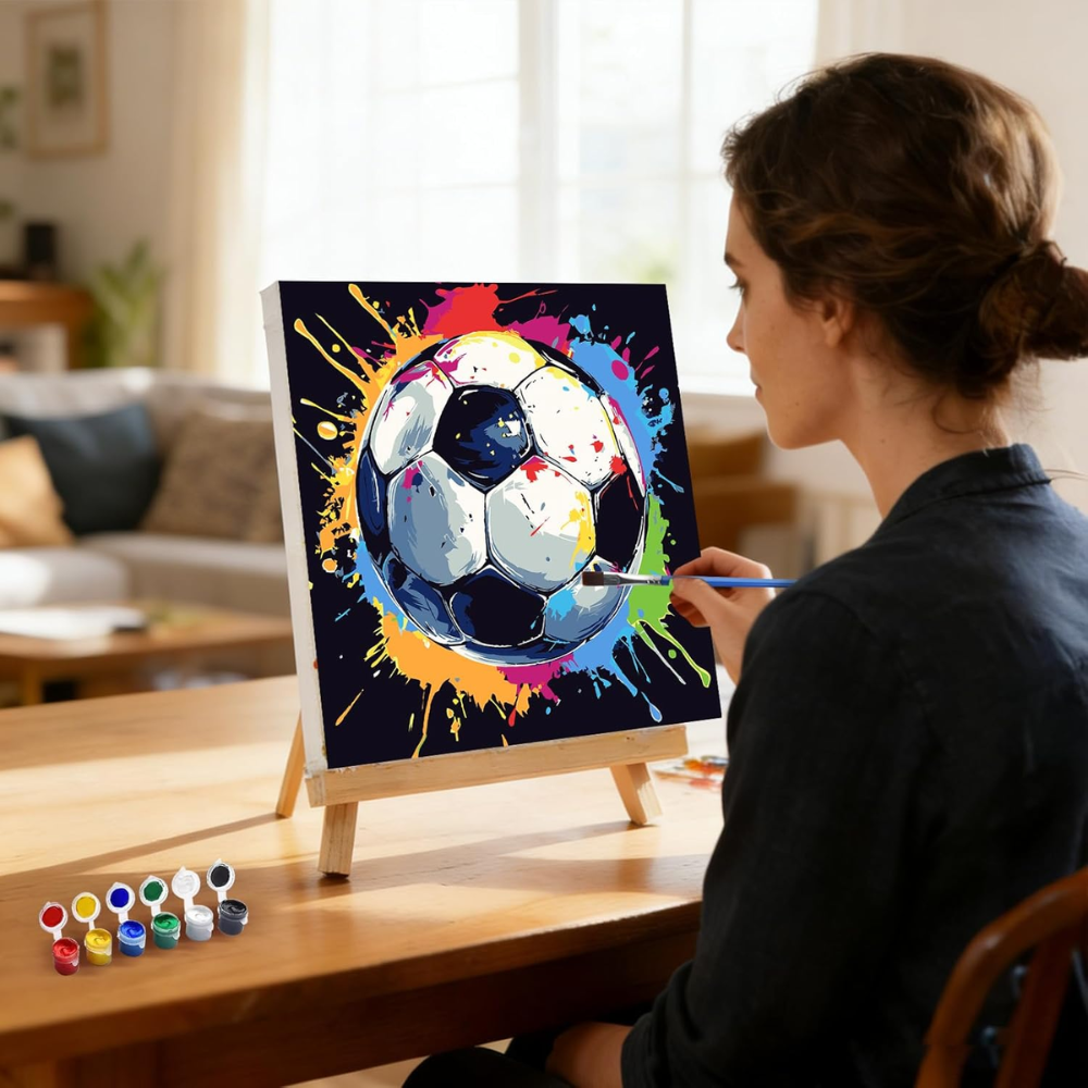 FIFA 2026 Soccer Ball Paint By Numbers Kit With Frame For Adults