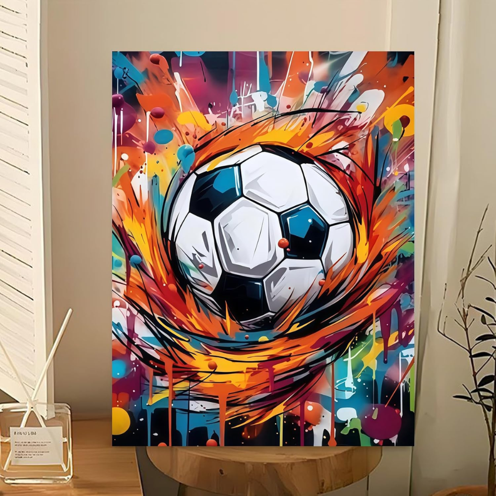 FIFA 2026 Soccer Paint By Numbers Kit With Frame And Easel For Kids