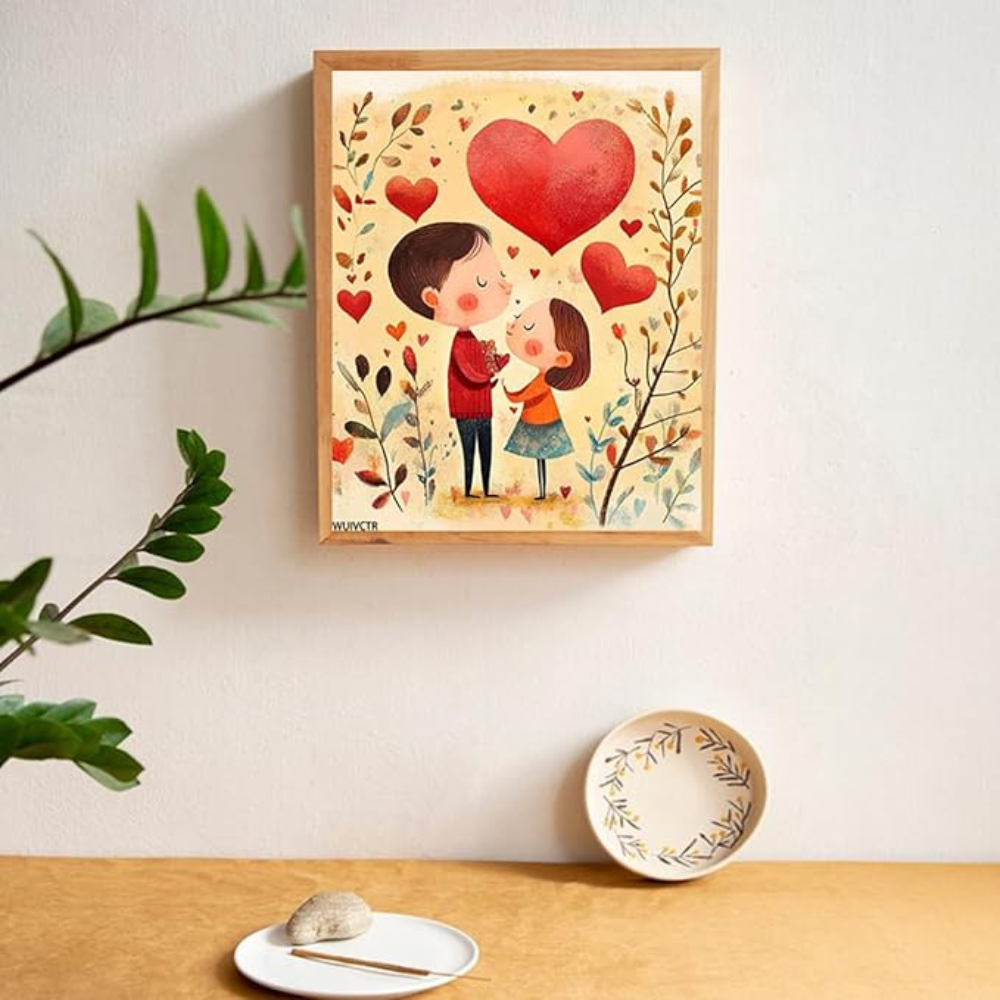 No Frame Paint by Numbers for Adults, Valentine Love Art 16x20