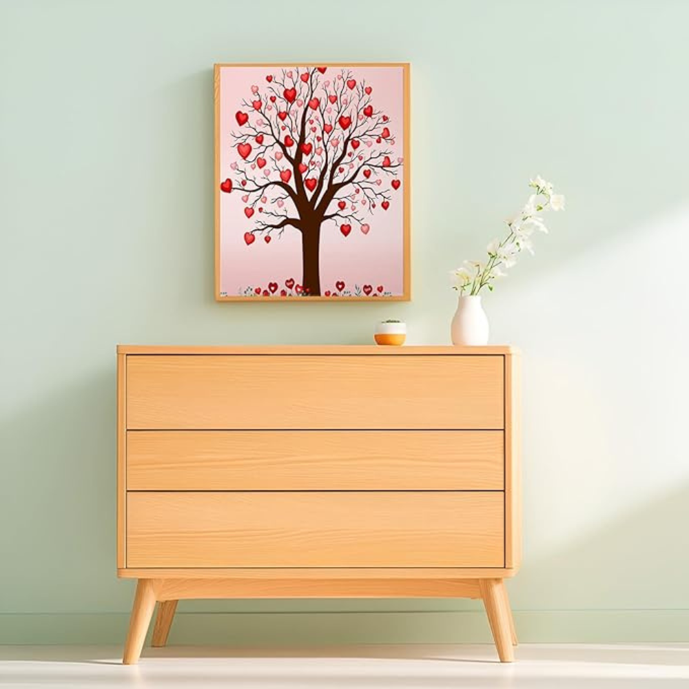 Valentine Paint by Numbers Kit, Red Love Rose Art 16x20