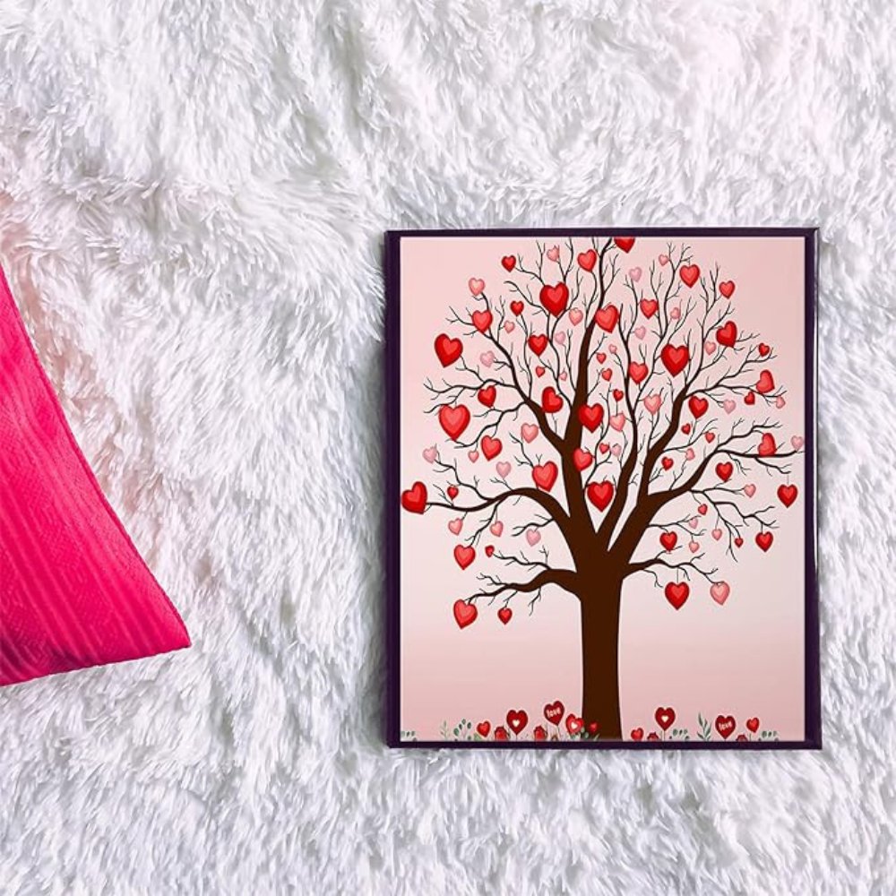 Valentine Paint by Numbers Kit, Red Love Rose Art 16x20