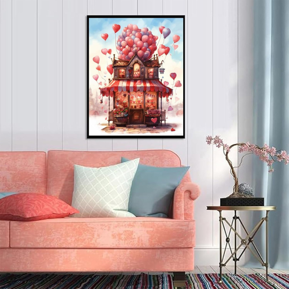 Valentine Paint by Numbers for Adults, Love Canvas Art Kit 16x20