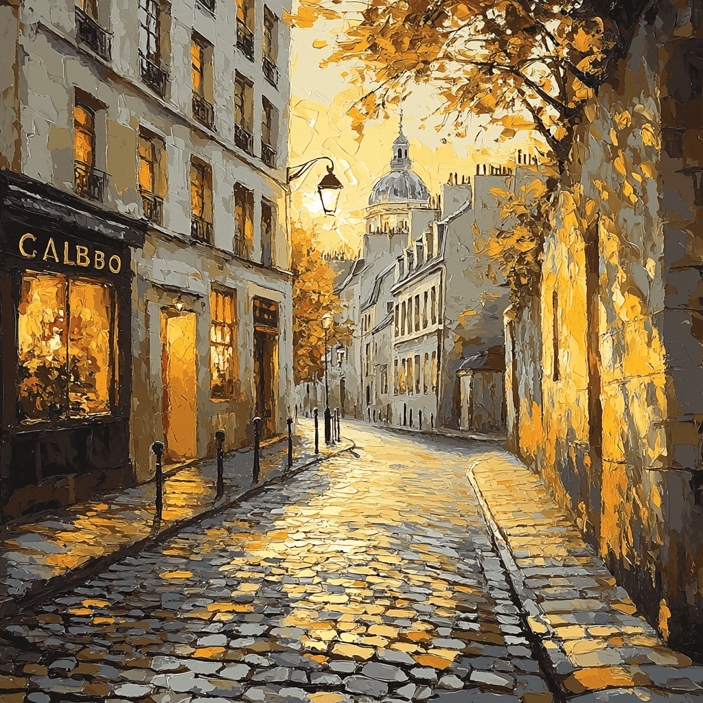 Gustave Caillebotte Inspired Vintage Urban Harmony Numbered Painting Kits