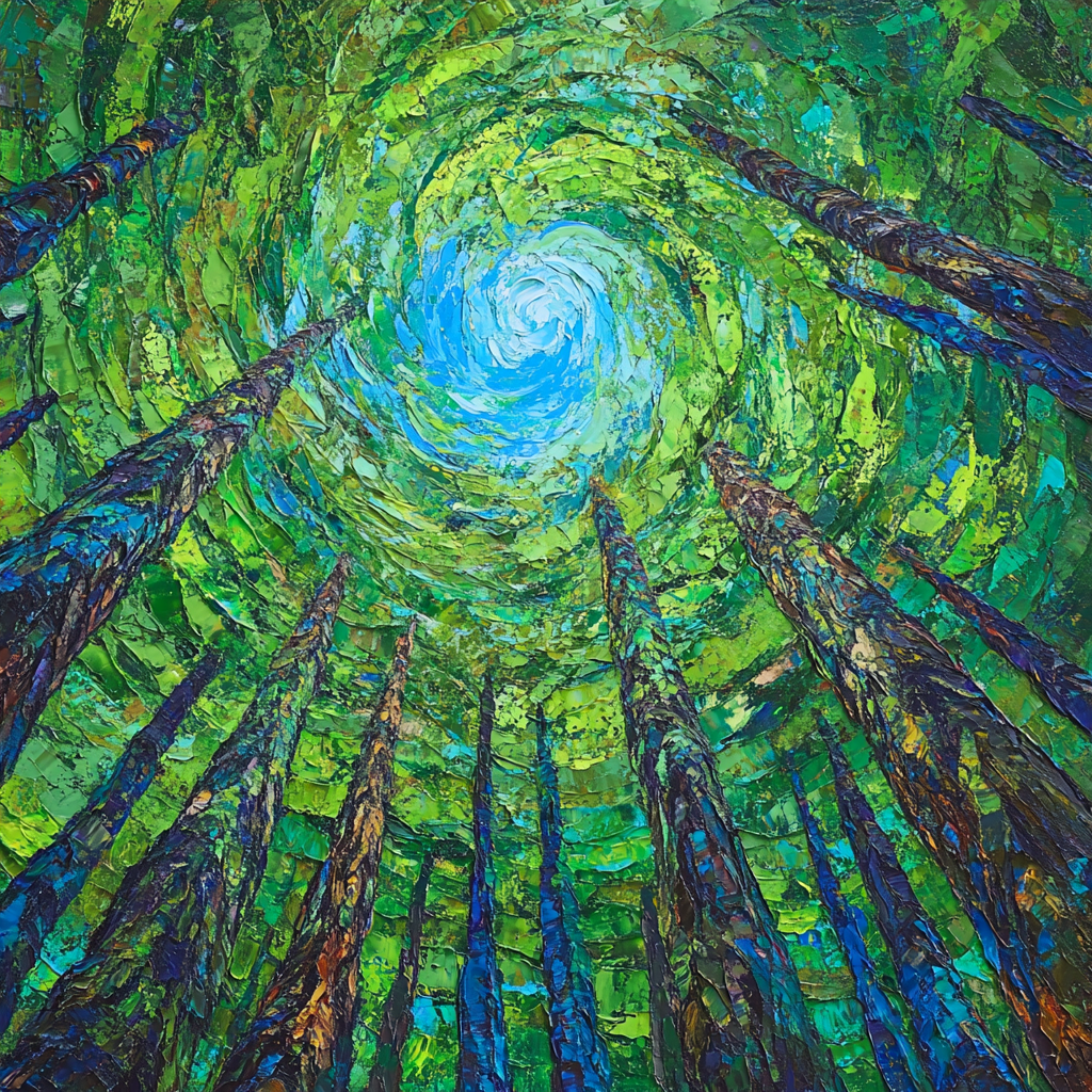 Towering Cedars In Carr Rhythm Numbered painting kits