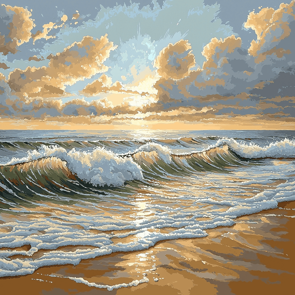 John Constable Inspired Seaside Afternoon Bliss Number Painting