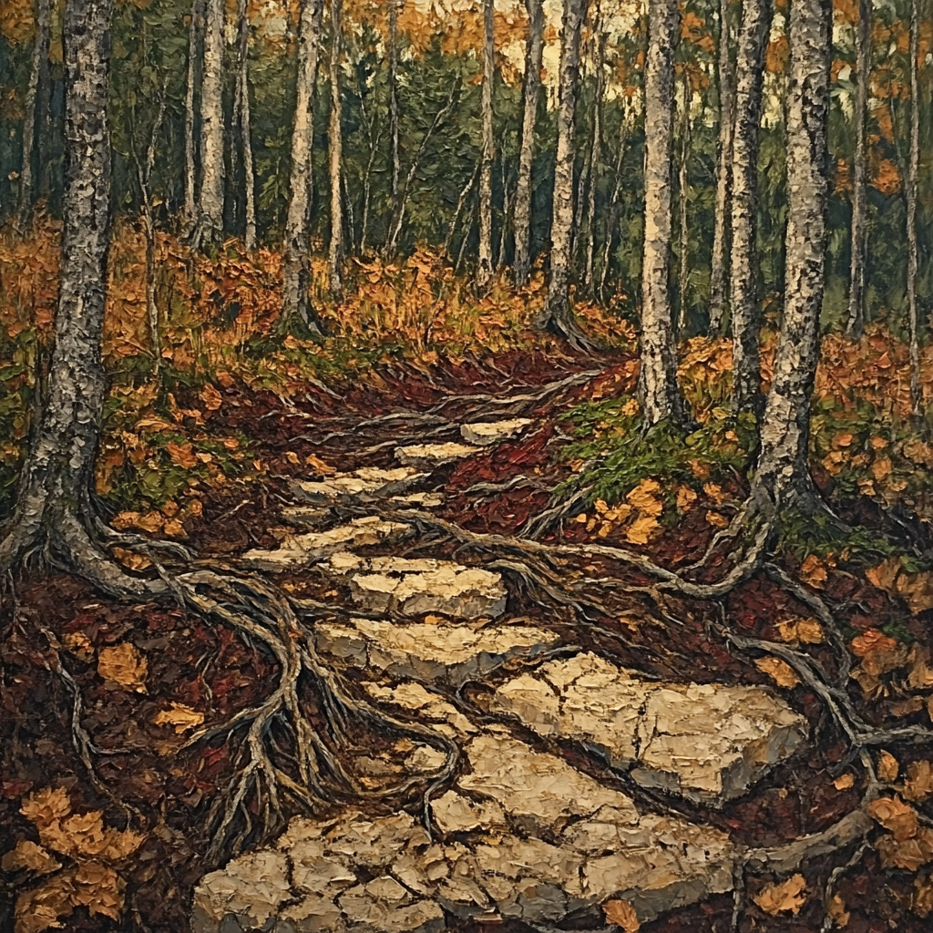 Arthur Lismer Inspired Tangled Roots And Forest Undergrowth Study Paint by numbers kits