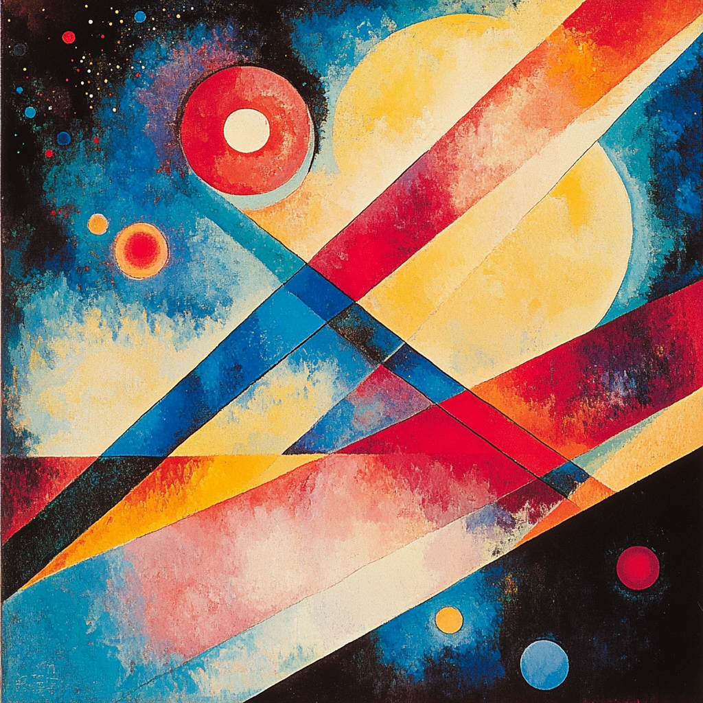 Kandinsky Inspired Colorful Harmony painting number kit