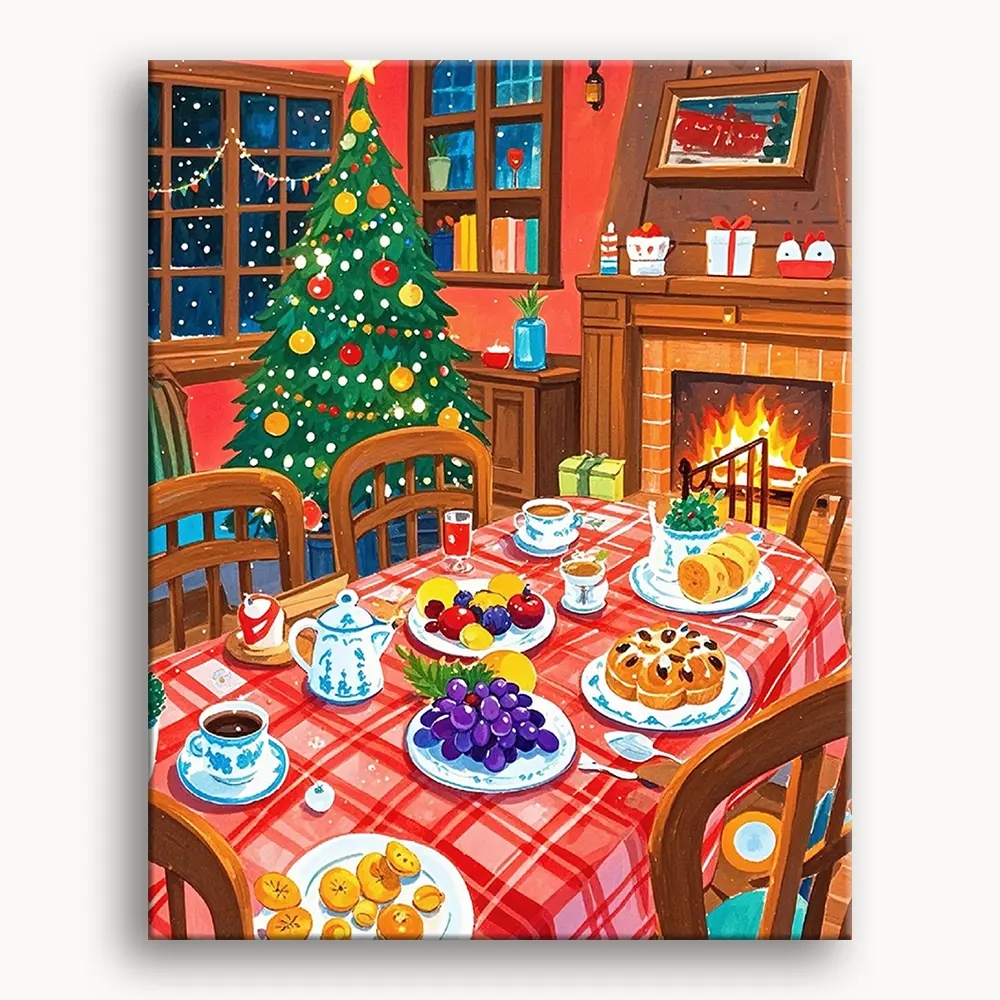 Christmas Paint by Number Kit Number Kit Canvas Art Painting Kits for Beginners