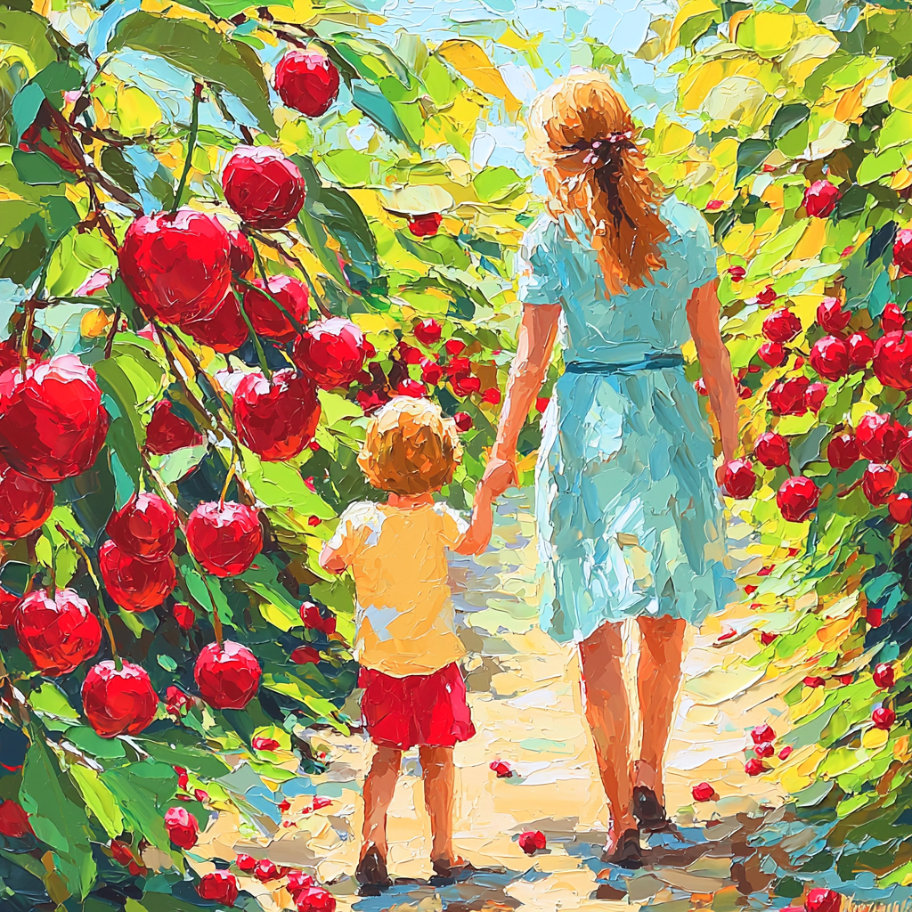 Sweet Cherry Orchard DIY Paint By Numbers