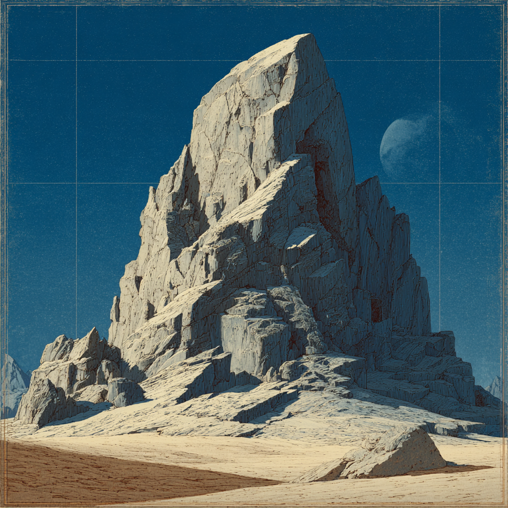 Michelangelo Inspired Lunar Scarps paint by number