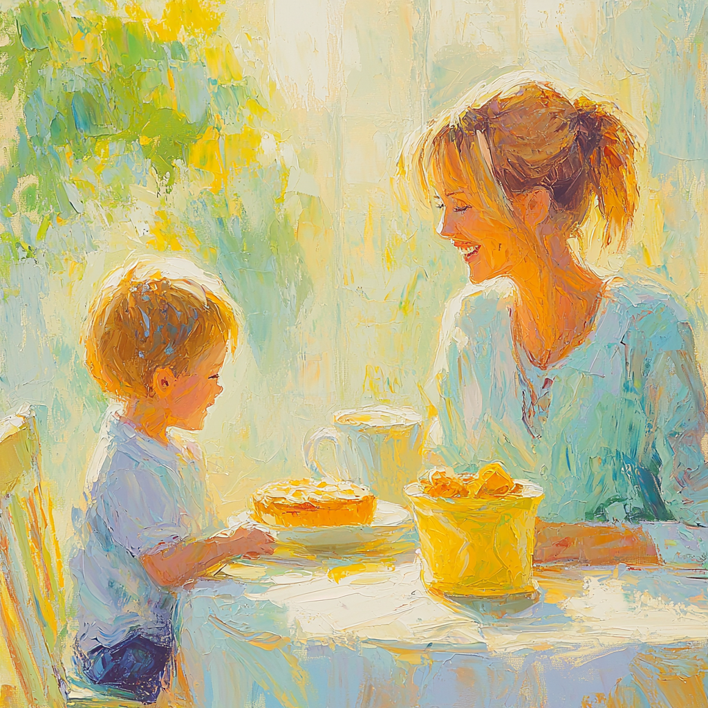 Mother's Joyful Morning Painting By Numbers Kit