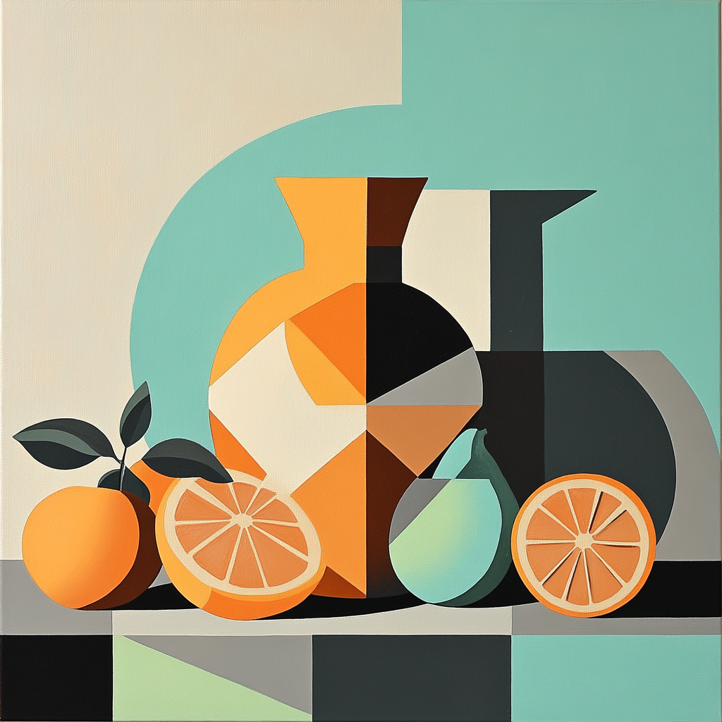 Pablo Picasso Inspired Fractured Ceramic Still Life Paint by numbers kits