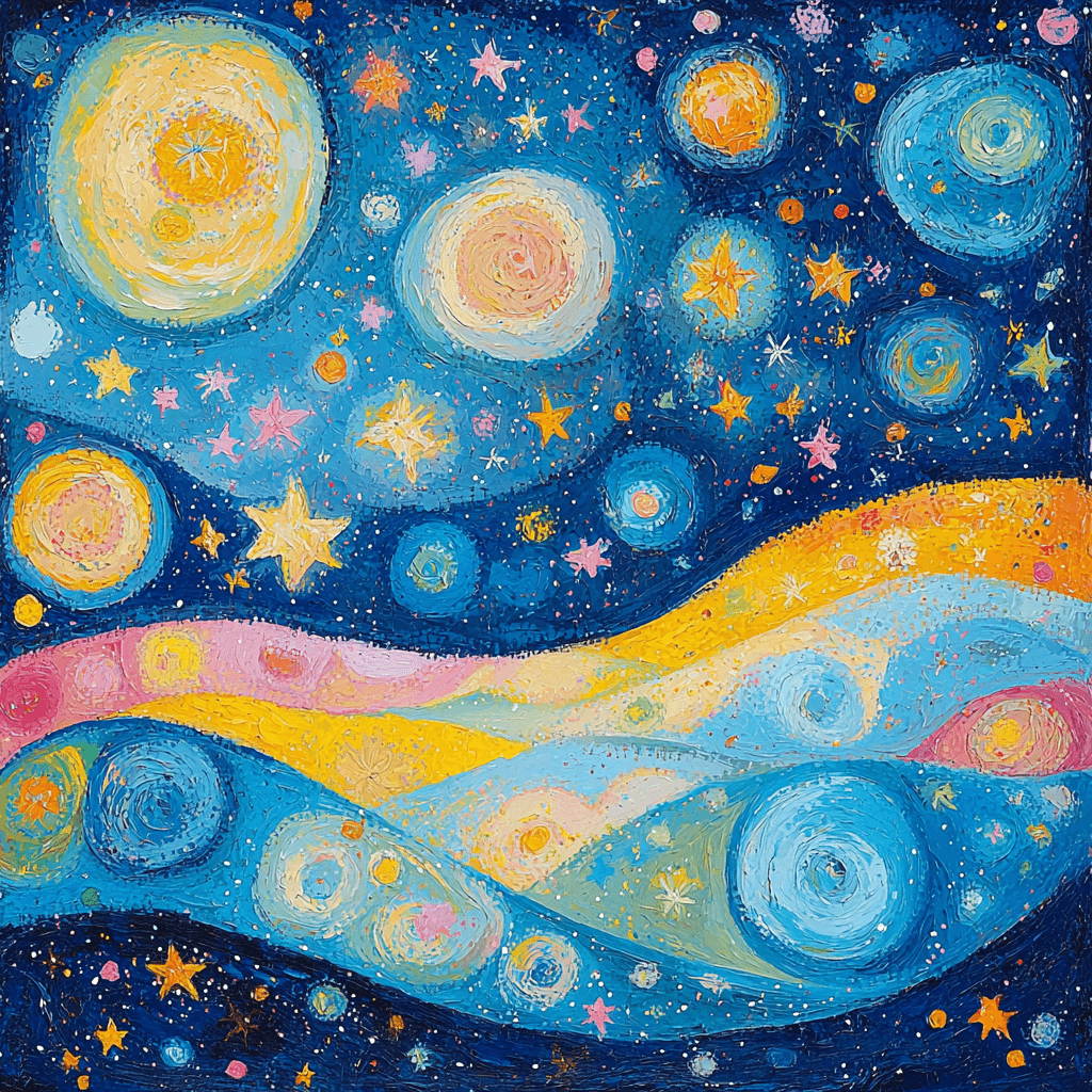 Paul Klee Inspired Cosmic Whirlwind Painting Number Kit