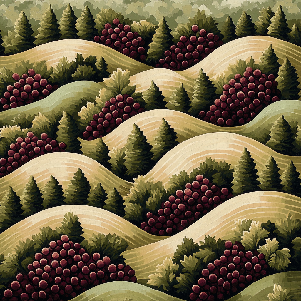 Pablo Picasso Inspired Cubist Vineyard Abstraction paint by number