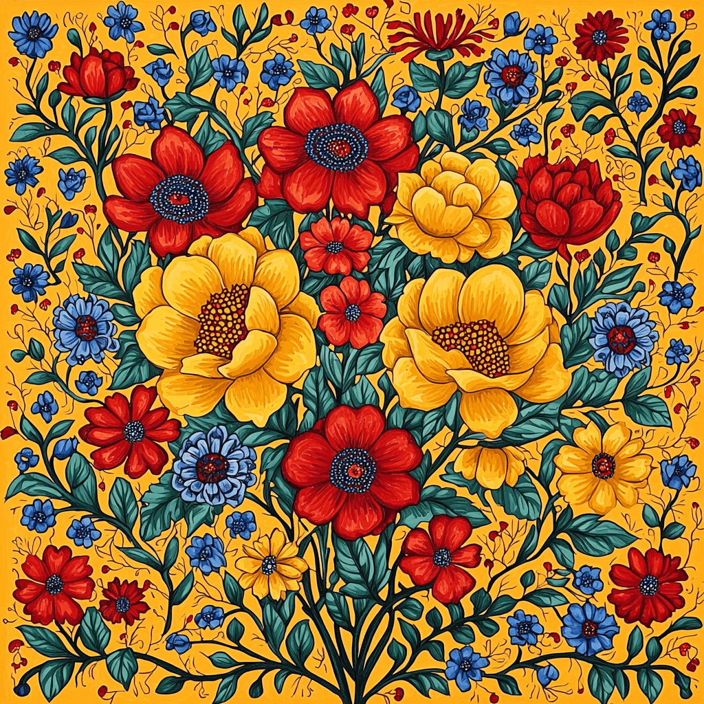 Frida Kahlo Inspired Emotions In Bloom Paint By Color