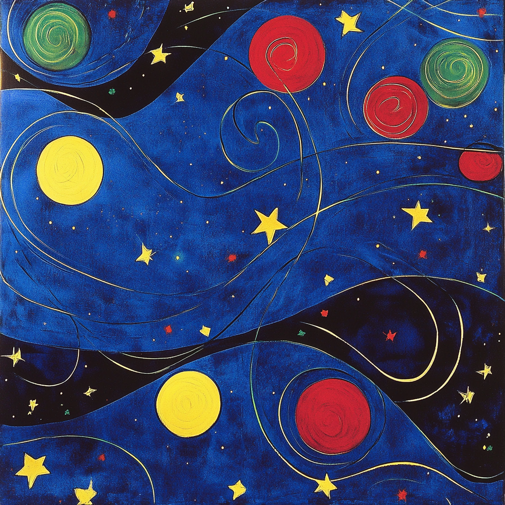 Joan Miró Inspired Cosmic Reverie painting number kit