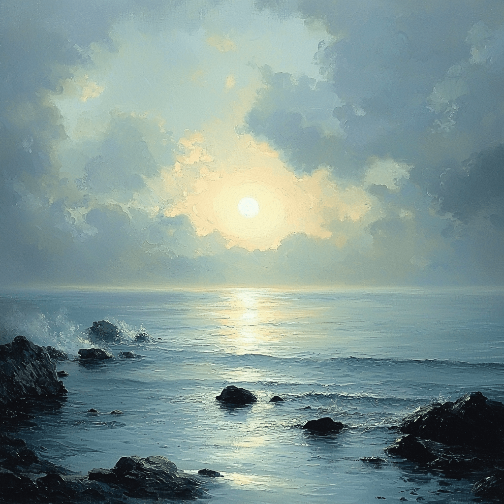 Caspar David Friedrich Inspired Infinite Serenity Paint By Color