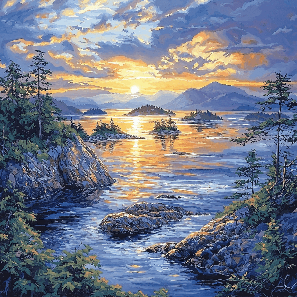 Gulf Islands National Park Painting By Numbers Kit