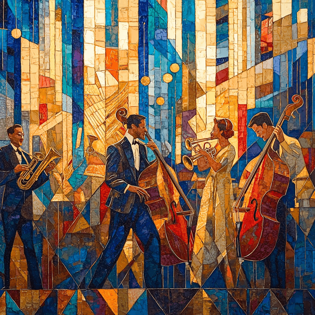 Art Deco Inspired Jazz Age Groove Paint By Numbers Art
