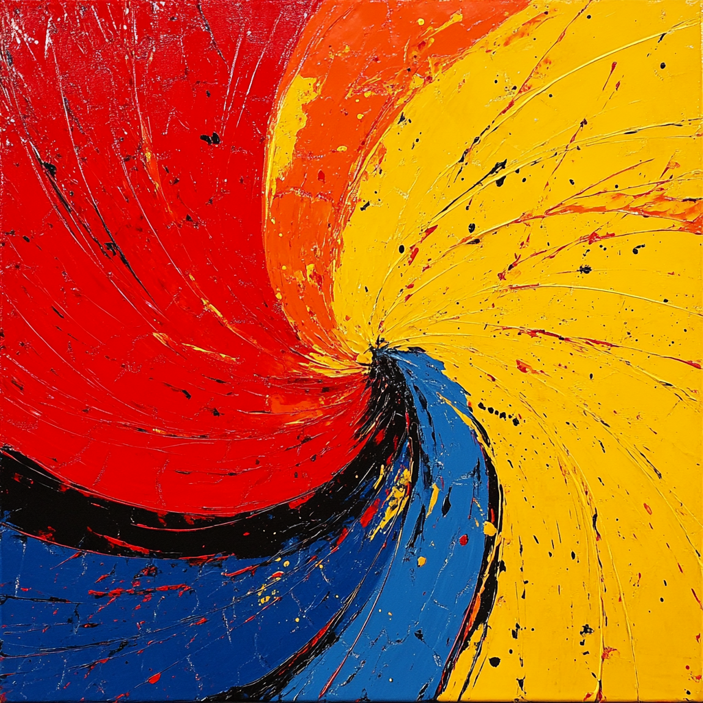 Jackson Pollock Inspired Solar Storm Rhythm Painting by numbers kit