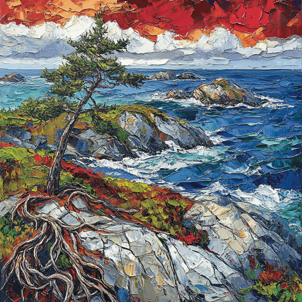 Arthur Lismer Inspired Rockbound September Gales Paint by numbers art