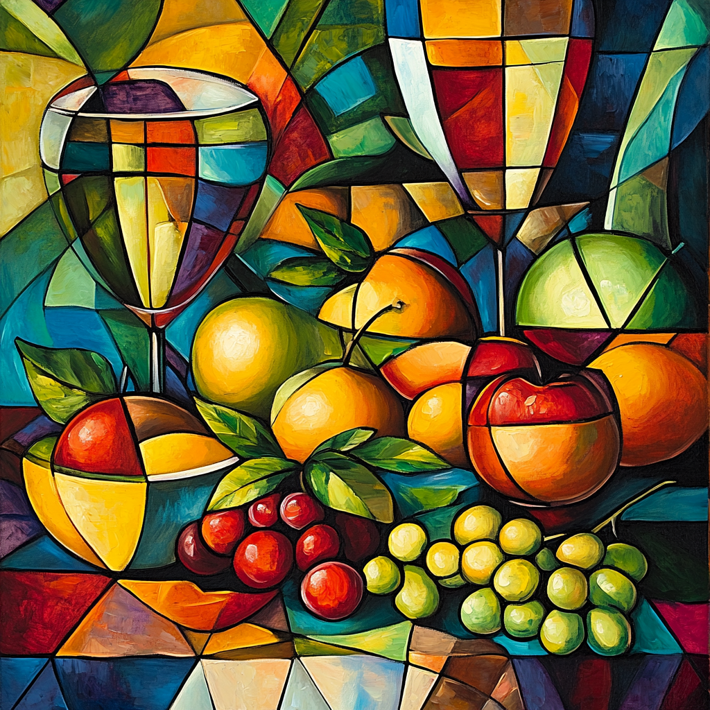 Picasso Inspired Geometric Still Life Numbered painting kits