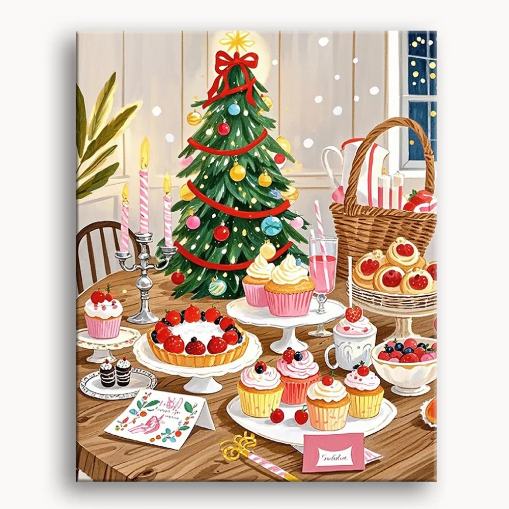 Christmas Paint by Number Kit Number Kit Canvas Art Painting Kits for Beginners