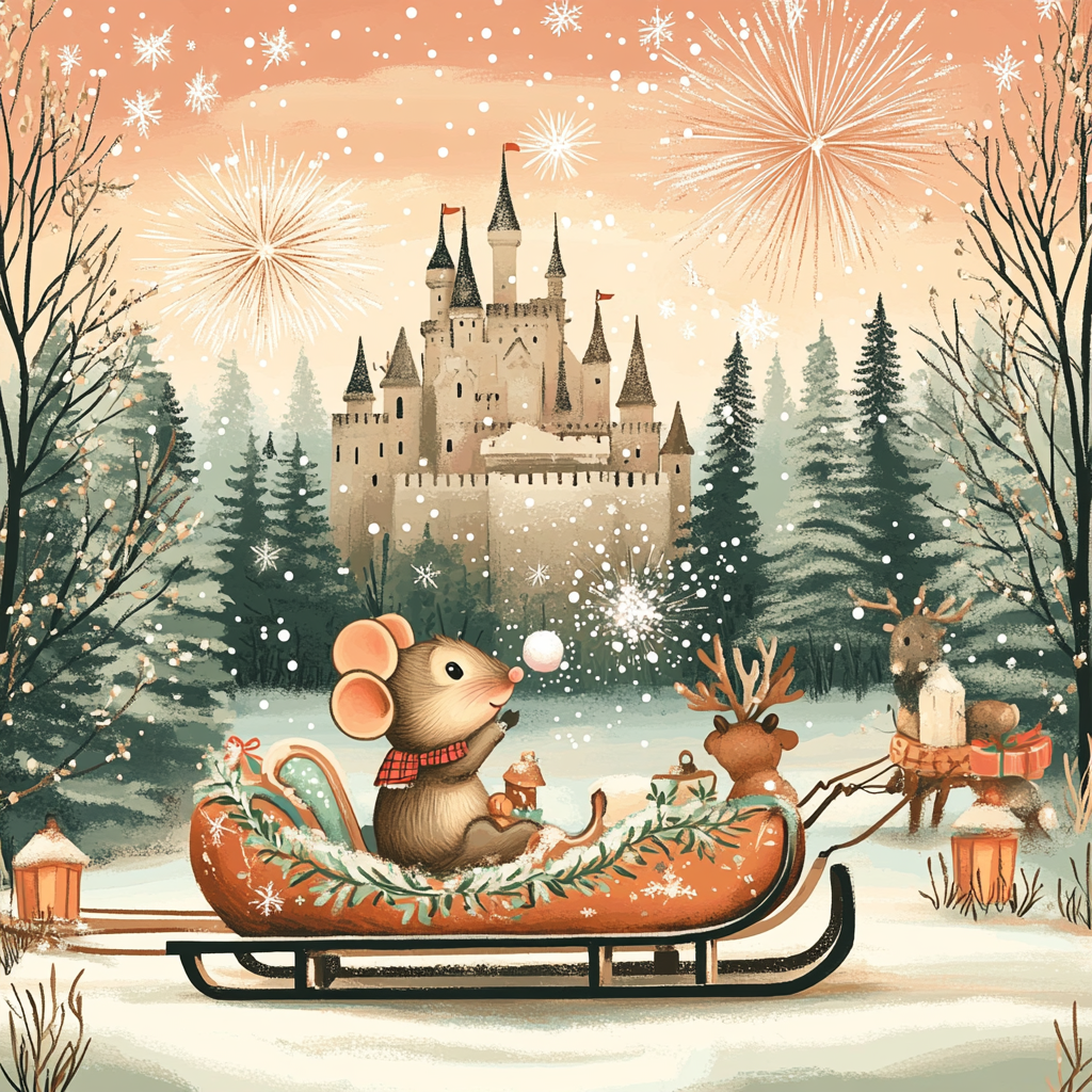 Snowball Sleigh Ride At Dawn paint by numbers