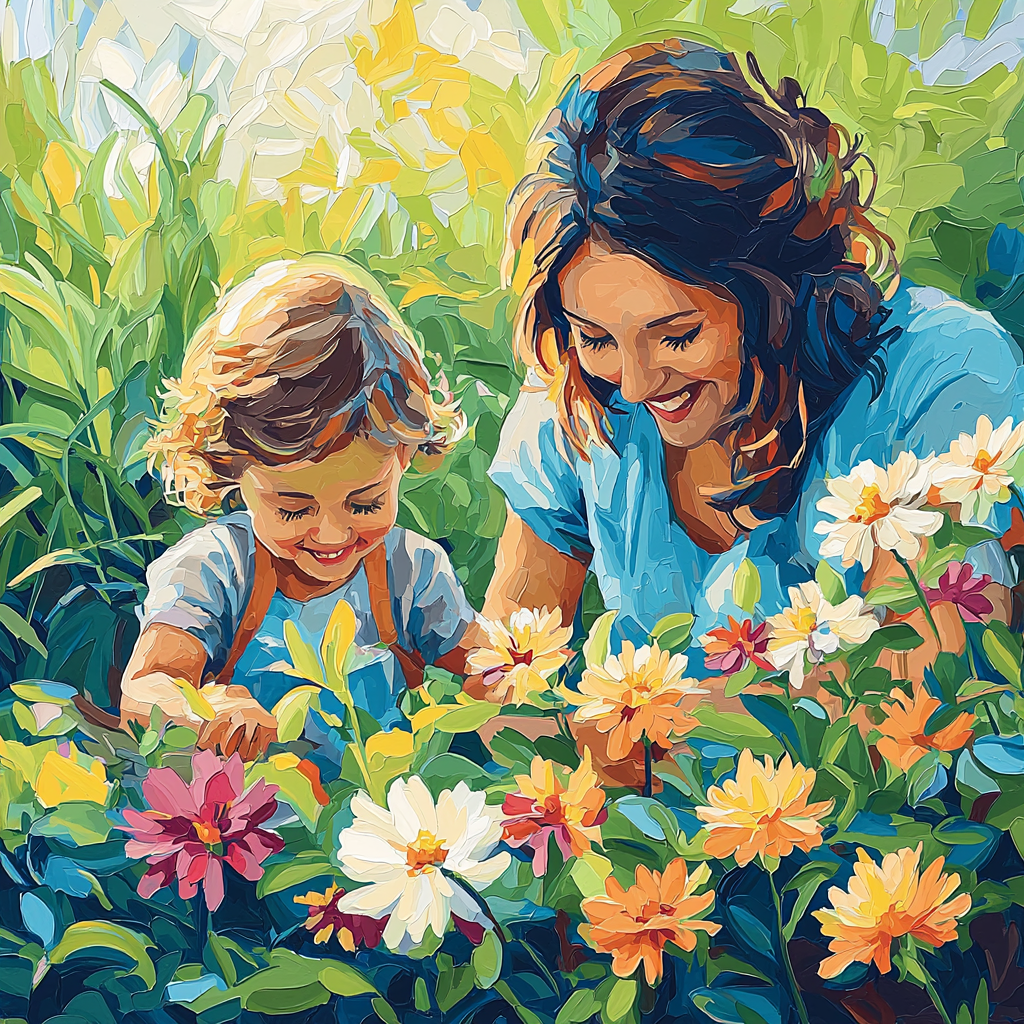 Mother's Heart Garden DIY Paint By Numbers