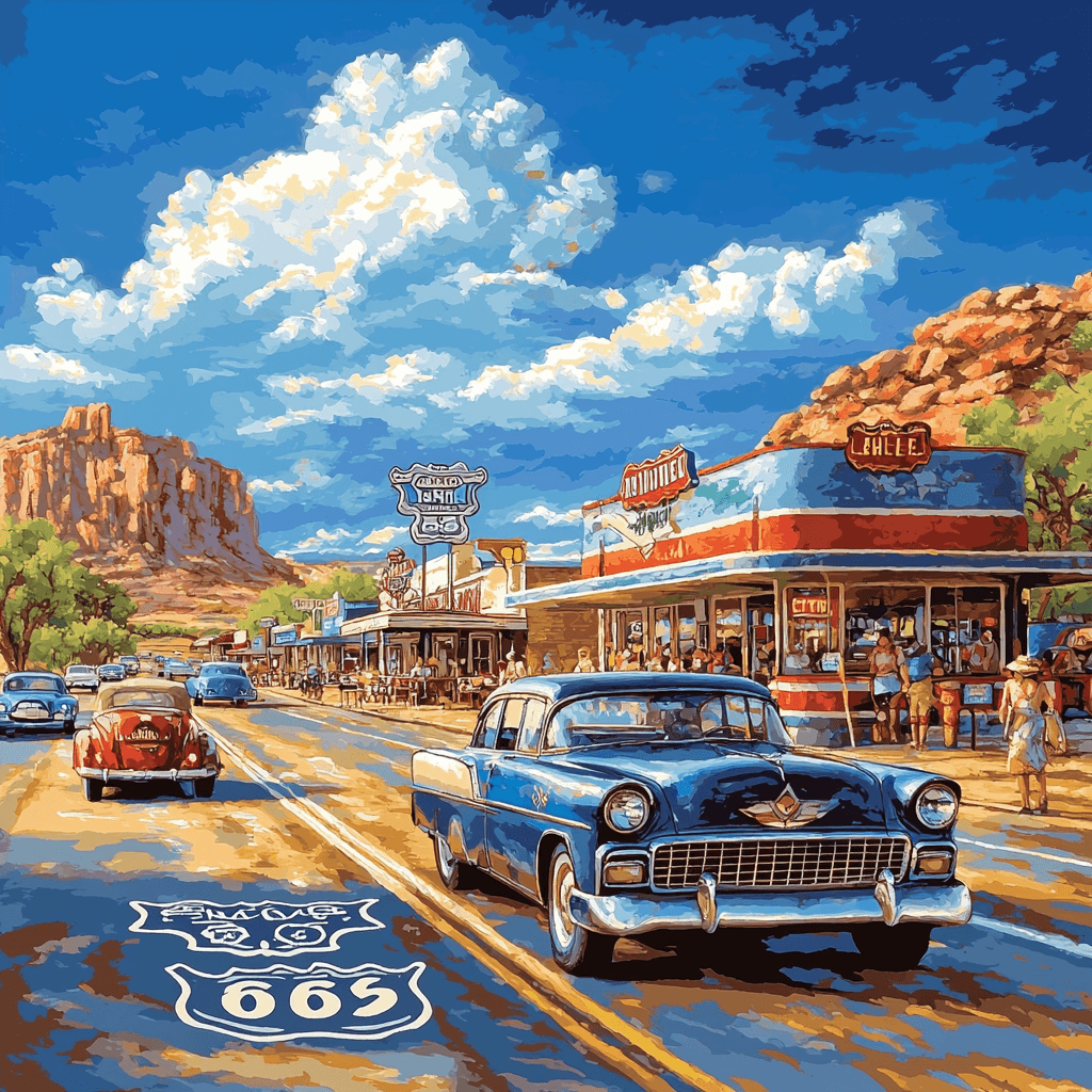 Historic Route 66 - Illinois Painting Number Kit