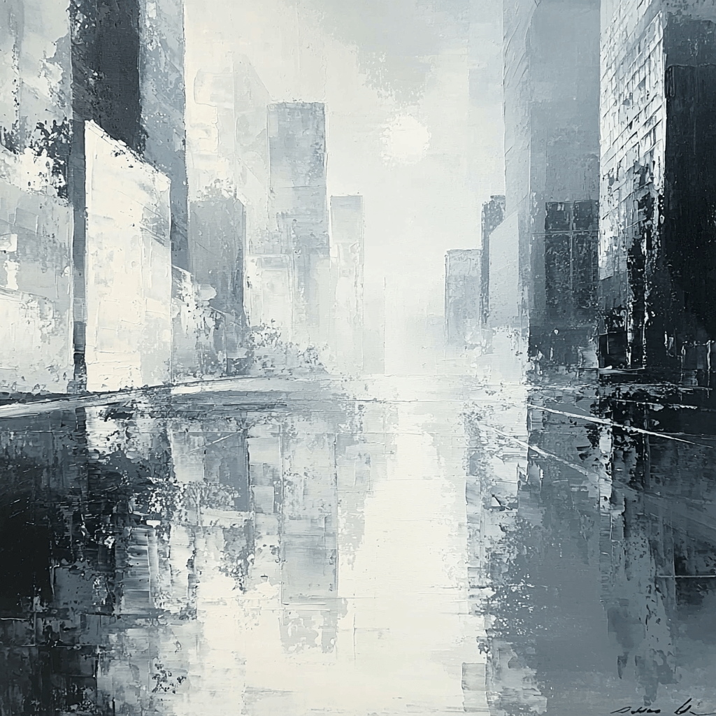 Edward Hopper Inspired Reflective Urban Landscape Numbered Painting Kits