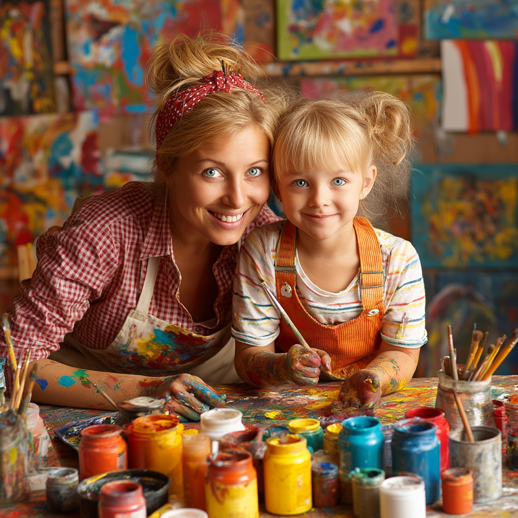 Mothers Who Create Paint By Color