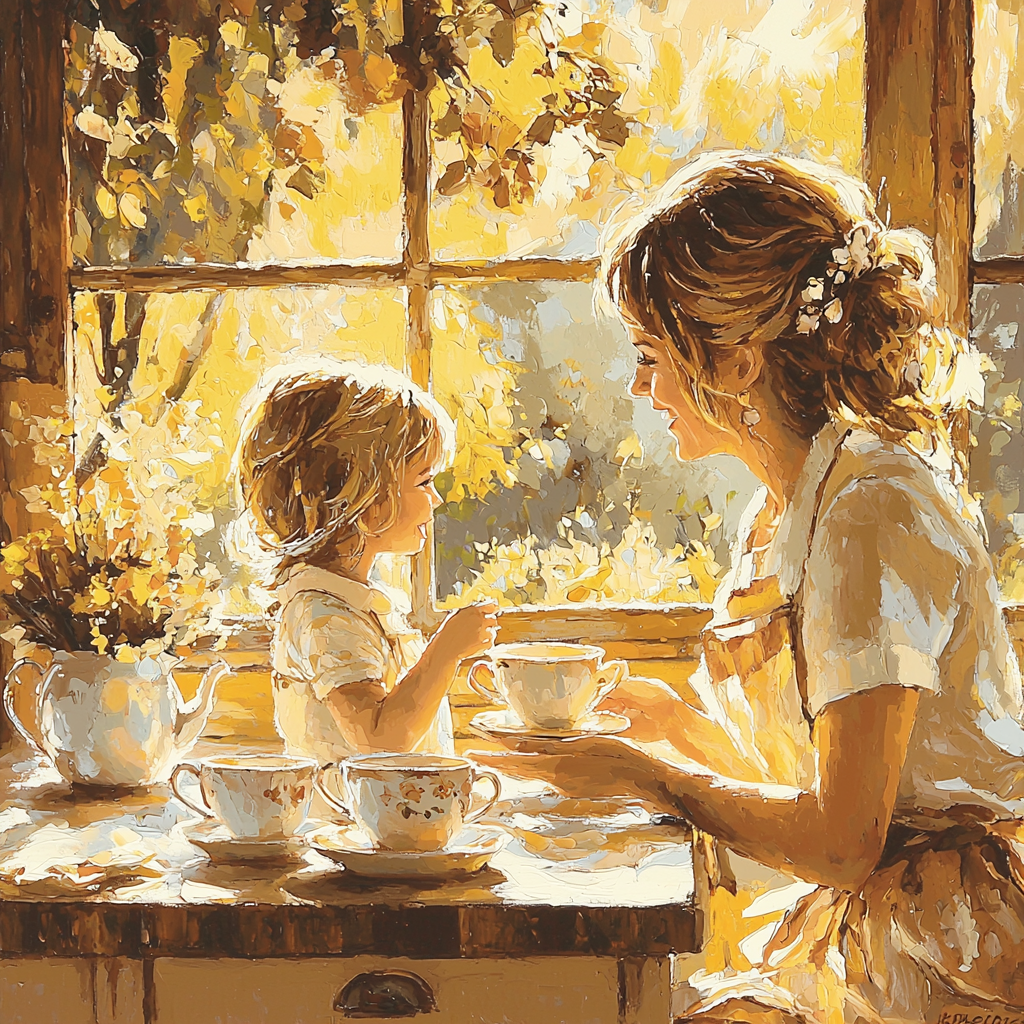 A Cup Of Love Number Painting