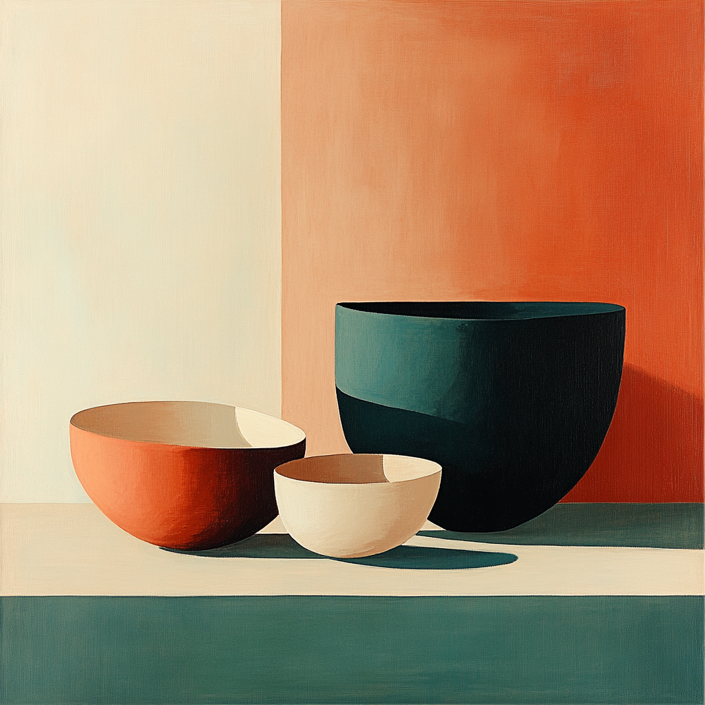 Paul Cézanne Inspired Ceramic Still Structure paint by color