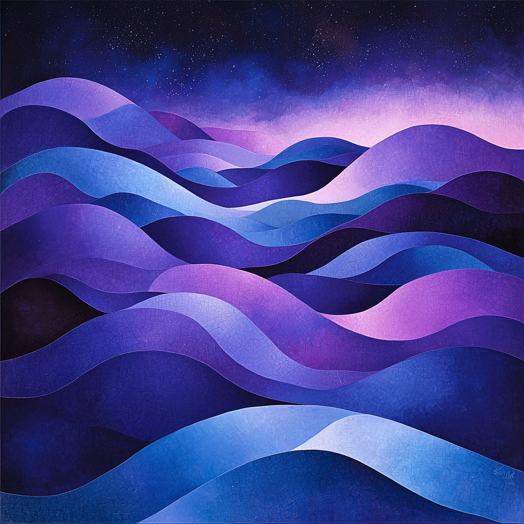 Michelangelo Inspired Galactic Waves Number Painting