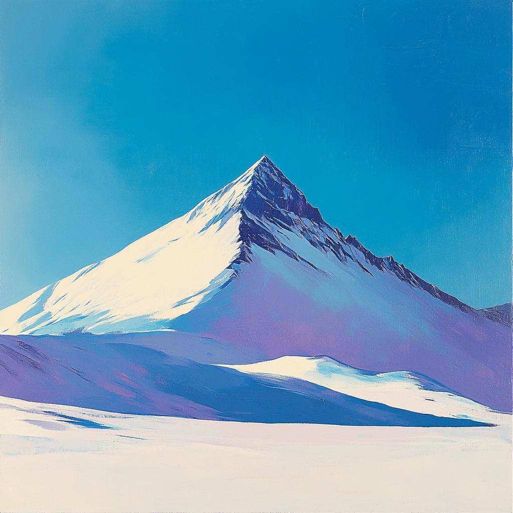 Lawren Harris Inspired Snow-Covered Mountain Silence DIY paint by numbers