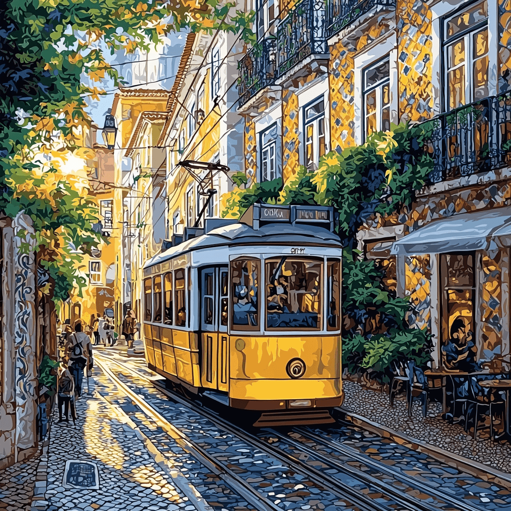 Lisbon's Tram 28 Paint By Numbers Kits