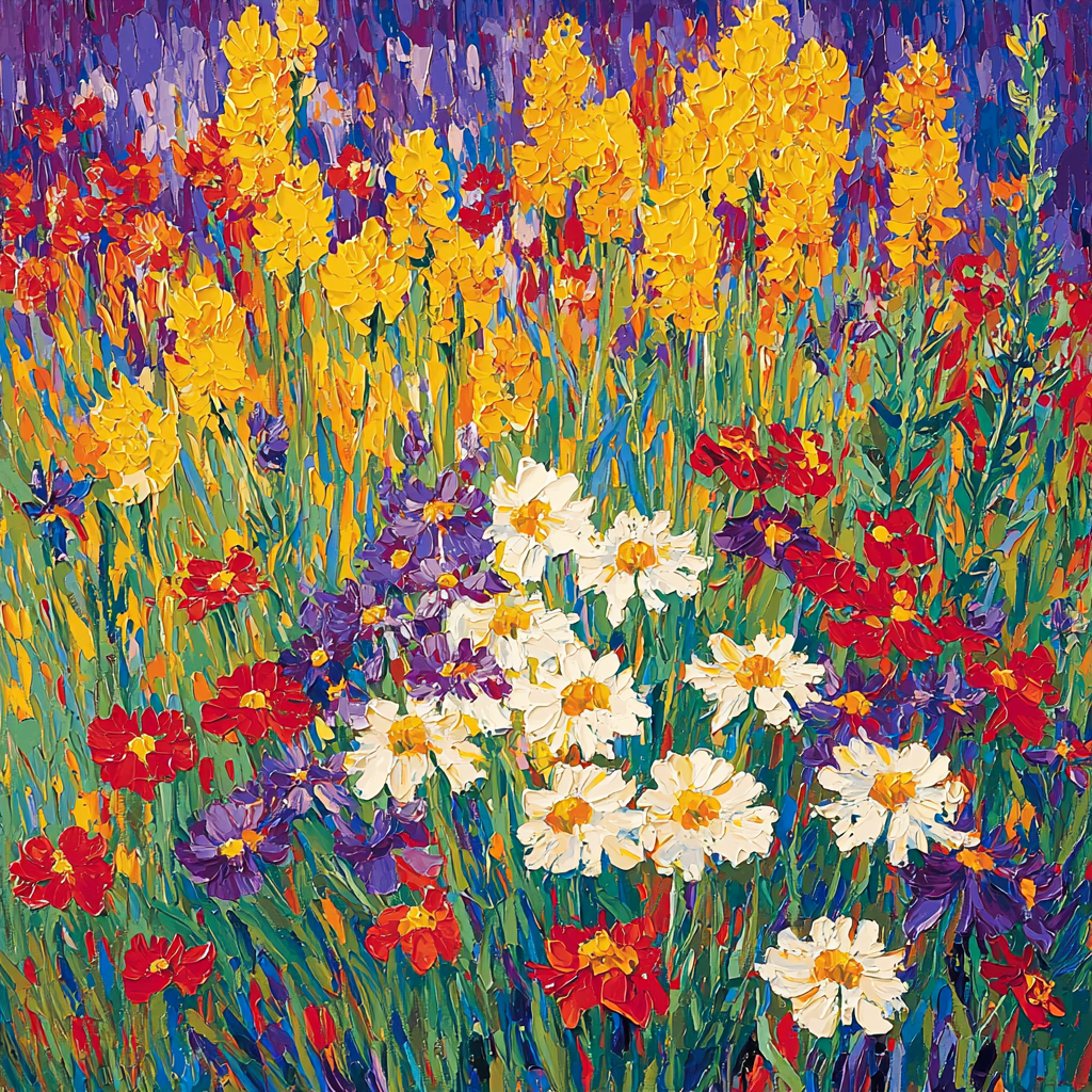 Vincent Van Gogh Inspired Vibrant Wildflowers Paint By Numbers Art