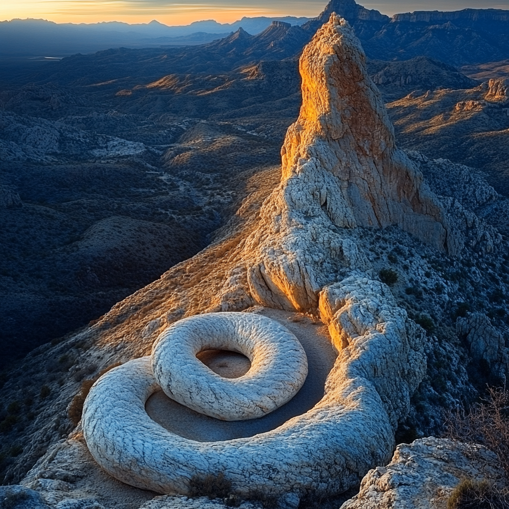 Michelangelo Inspired Serpent Rock Formation Painting by numbers kit