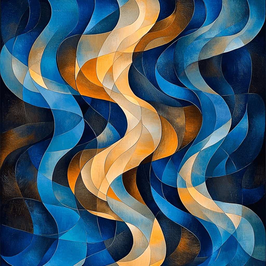 Paul Klee Inspired Cosmic Dance Of Chromatic Waves Paint By Color