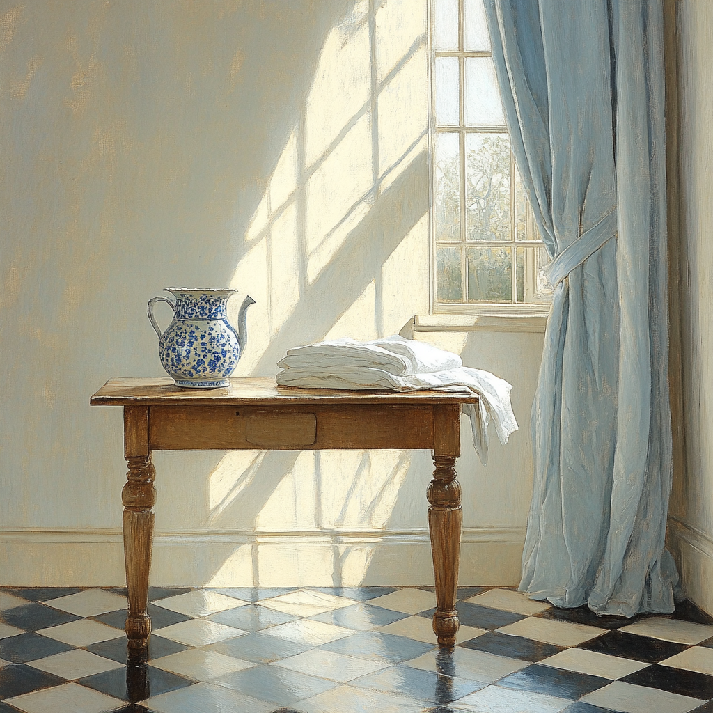 Johannes Vermeer Inspired Golden Glow In Delft Interior painting number kit