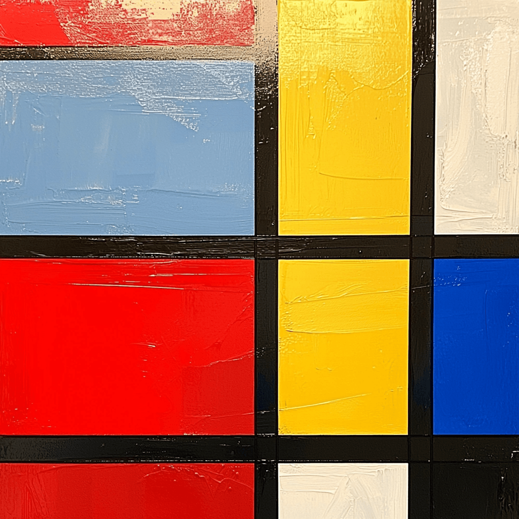 Mondrian Inspired Geometric Reflections DIY Paint By Numbers