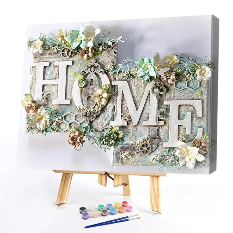 Colorful Flowers Home Printed Paint By Numbers Kit