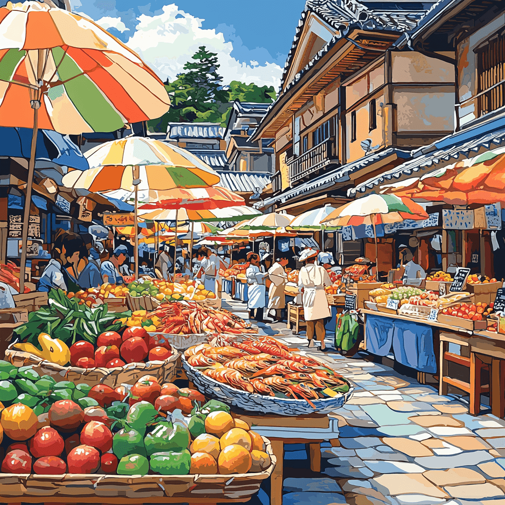 Tsukiji Outer Market - Tokyo Paint By Color