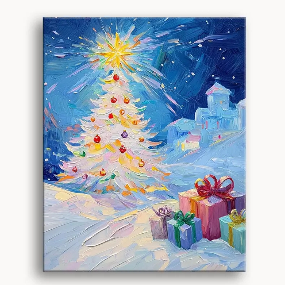 Christmas Paint by Number Kit Number Kit Canvas Art Painting Kits for Beginners